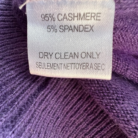 Michael Kors Purple Cashmere Turtleneck Sweater Size Small - Picture 5 of 6